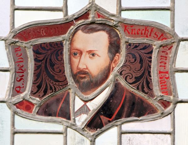 Anton Scheben, Fensterbild im Ostchor der Basilika